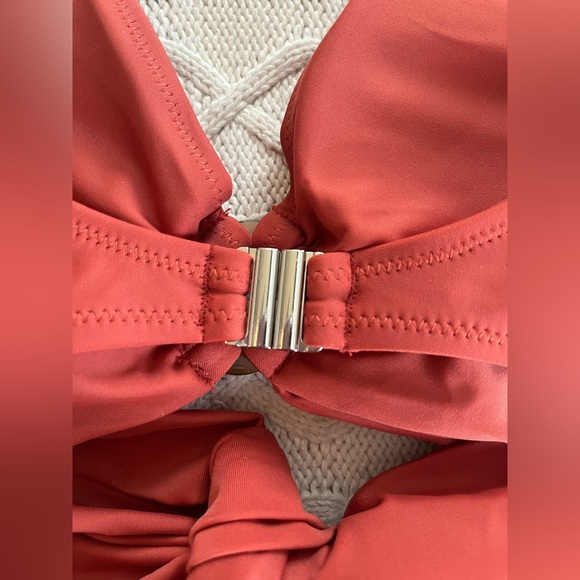 Cupshe Pumpkin Spice Bikini Top with Wrap Around Tie Women’s Large - Picture 4 of 8